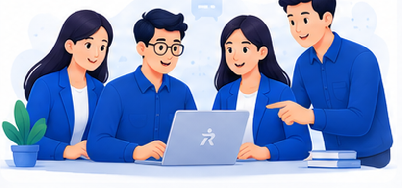 Ilustrasi tim rekrutmen meninjau kandidat bersama